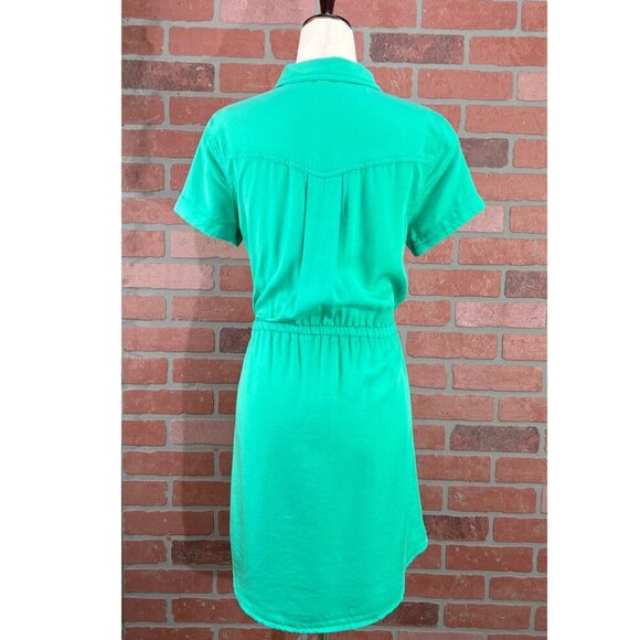 Green Tencel Button-up Dress - Small - Picture 6 of 14